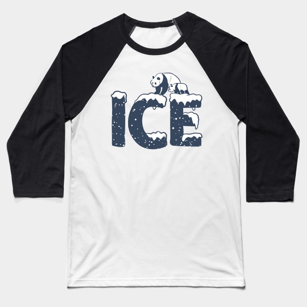 Ice baby halloween panda Baseball T-Shirt by albertocubatas